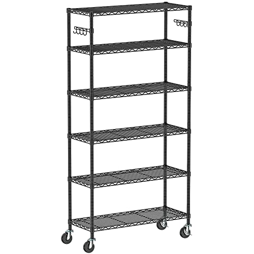 Folews 6-Tier Wire Shelving Unit - Space-saving and Versatile Storage