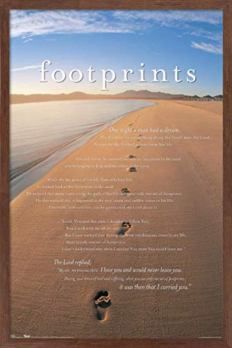 Footprints in the Sand Wall Poster