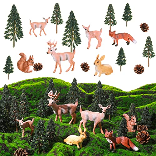 Forest Woodland Figurines Toys Model Trees Kit