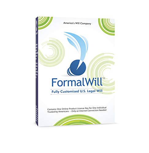FormalWill Fully Customized U.S. Legal Will Kit - (Software Key) - Includes Instructions - Valid in Every State