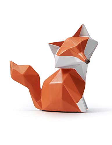 Fox Figurine Statue Gifts Geometric Sculpture Decor