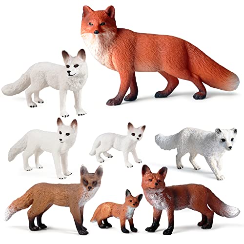 Fox Toy Figures Set for Woodland Theme Party