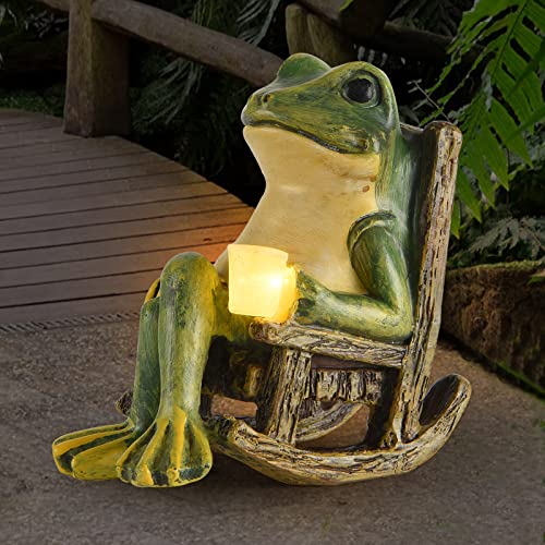 FOXMIS Miniature Frog Garden Statue Halloween Decorations