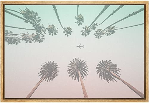 Framed Canvas Print Wall Art Los Angeles Palm Trees