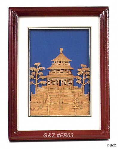 Framed Cork Art 'Temple of Heaven' - Chinese Cork Sculptures