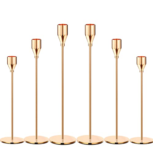French Honey Gold Candle Holders
