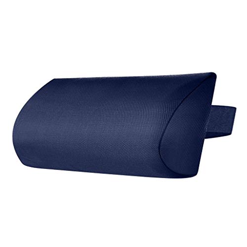 freneci Soft Pillow Cushion Headrest Headrest Cushion with Elastic Band for Chairs - Navy Blue