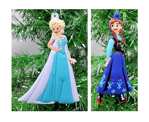 Frozen Princess Elsa and Anna Ornament Set