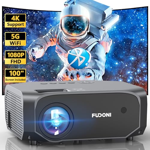 FUDONI 5G WiFi Bluetooth Projector