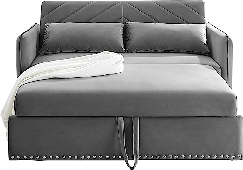 FULife Convertible Sofa Pull-Out Sleeper with USB Charging Port