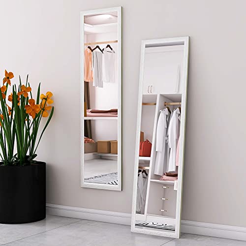 Full Length Mirror Wall Mirror Dressing Mirror, 50"x 14", White