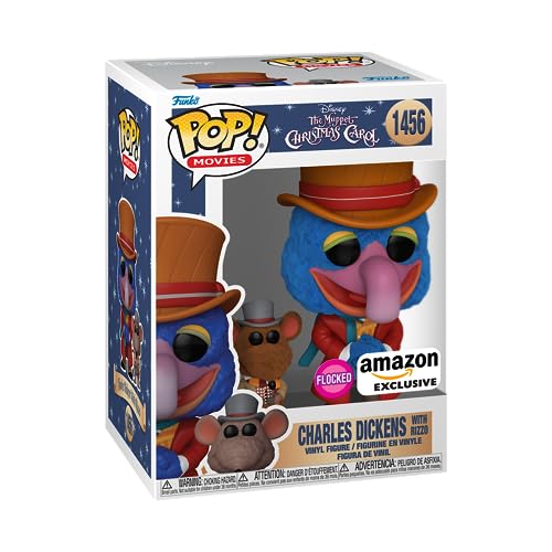 Funko Pop! & Buddy: Disney Holiday - The Muppet Christmas Carol, Gonzo as Charles Dickens with Rizzo (Flocked), Amazon Exclusive