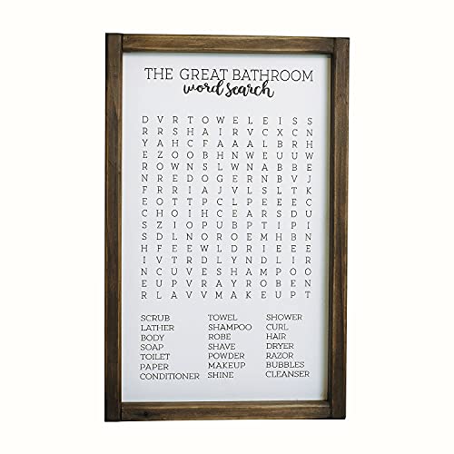 Funny Bathroom Word Search Sign