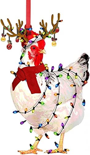 Funny Chicken Rooster Christmas Ornaments