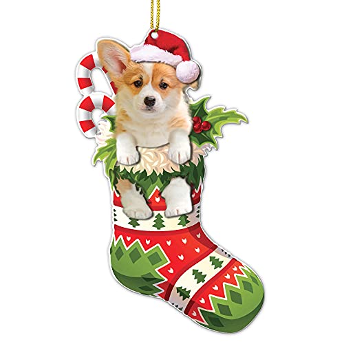 Funny Corgi Christmas Tree Ornament