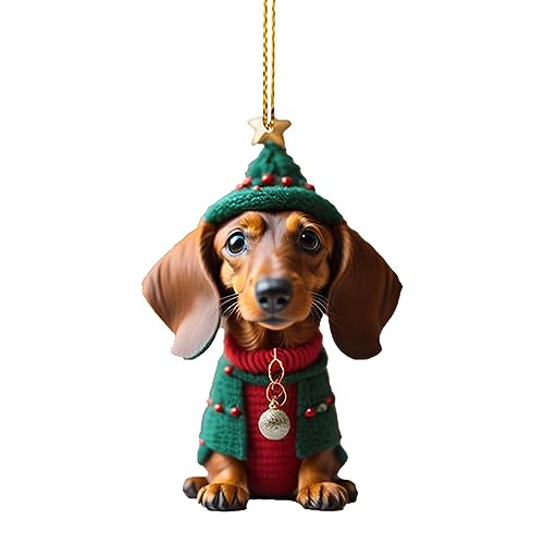 Funny Dog Christmas Tree Ornament - Dog Lovers Gift Idea Xm-as Decor