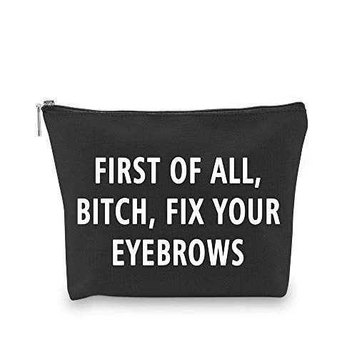 Funny Eyebrows Makeup Bag Organizer