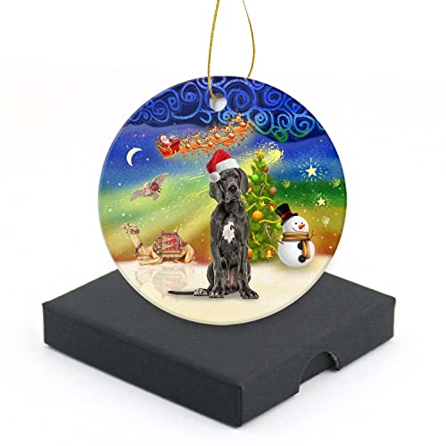 Funny Great Dane Christmas Tree Ornament