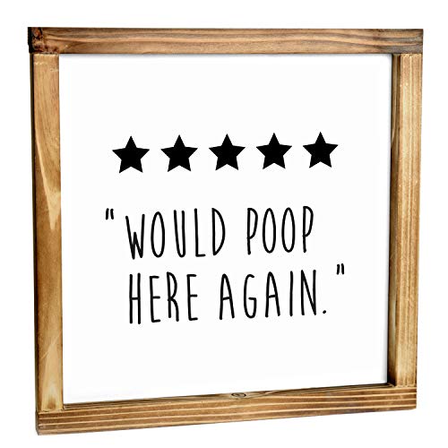 Funny Poop Bathroom Sign - Farmhouse Wall Decor
