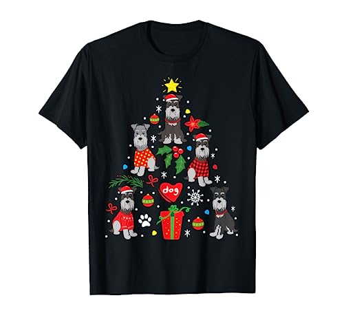 Funny Schnauzer Christmas Tree Ornament T-Shirt