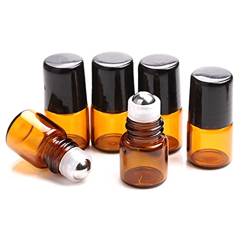Furnido 1ml Amber Glass Roll on Bottle For Essential Oils