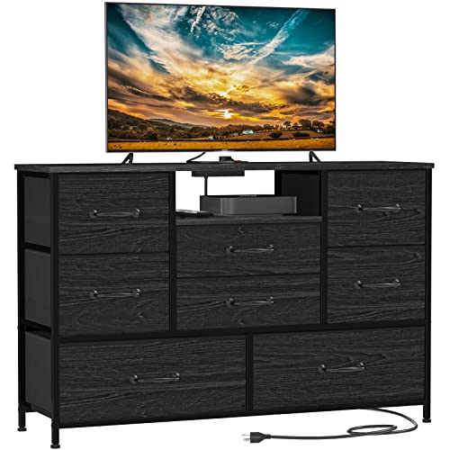 Furnulem Dresser TV Stand with Power Outlet
