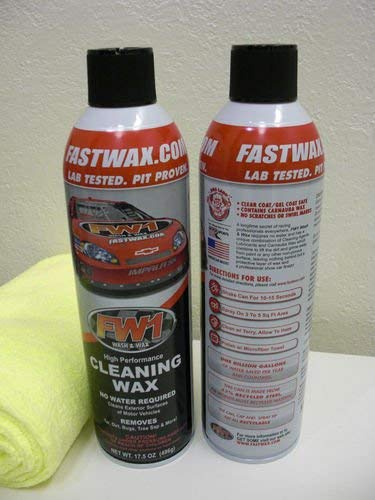  FW1 Waterless Wash & Wax Polish with Carnauba (12oz) by Fast Wax  (4 cans) : Automotive