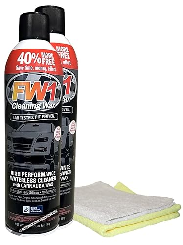 FW1 Waterless Wash & Wax Polish with Carnauba (12oz) by Fast Wax (12 cans)