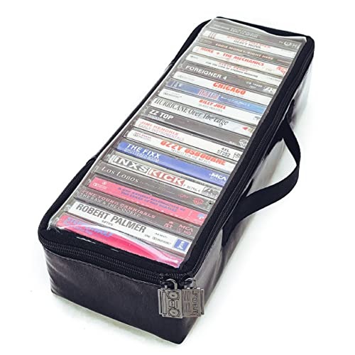 FYDELITY 20 Piece Blank Cassettes Tape Cassette Storage Case Carrier Holder Storage