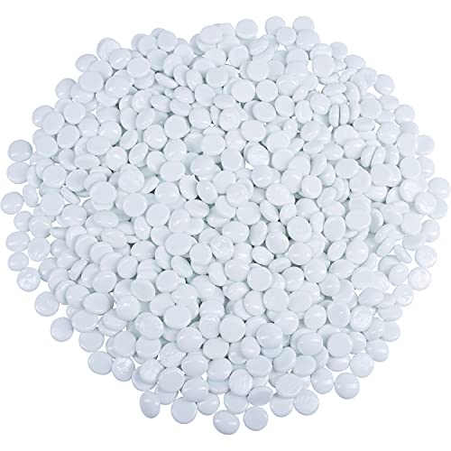 Galashield White Glass Marbles for Vases and Crafts