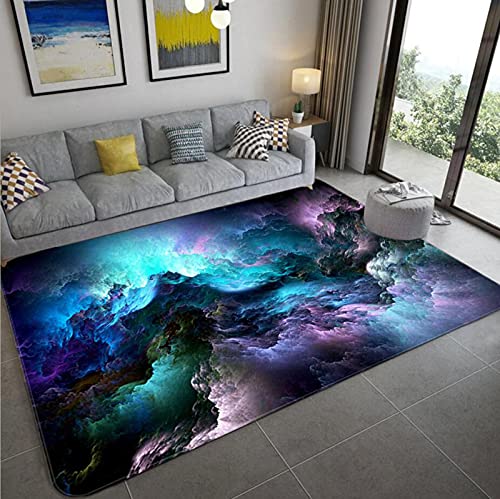 Galaxy Rug Bedroom Living Room Kitchen Area Rugs Nebula Throw Rugs Yoga Floor Mat Carpet 35x24 inch