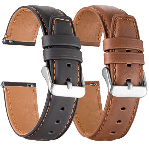 Galaxy Watch 4 Leather Bands 2 Pack