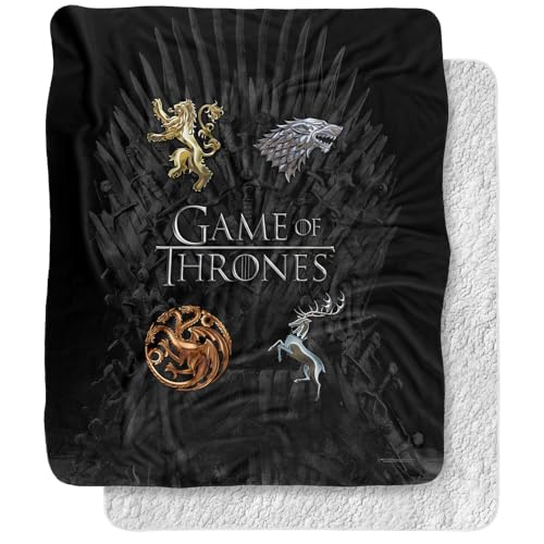 Game of Thrones Chrome House Sigils Throw Blanket