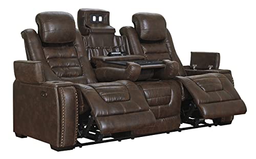 Game Zone Reclining Sofa with Cup Holders and Storage