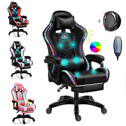 Gaming Chair with Speakers & Massage
