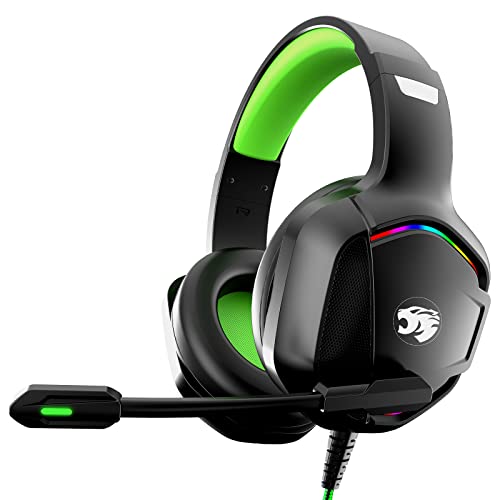 Gaming Headset with Mic - Stereo Wired Noise Cancelling Over-Ear Headphones