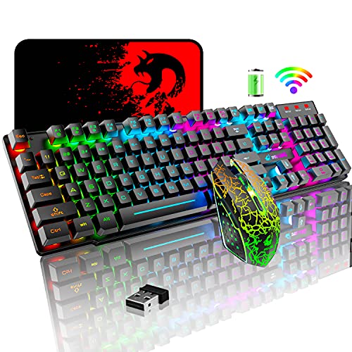 Gaming Keyboard and Mouse Combo with Rainbow LED
