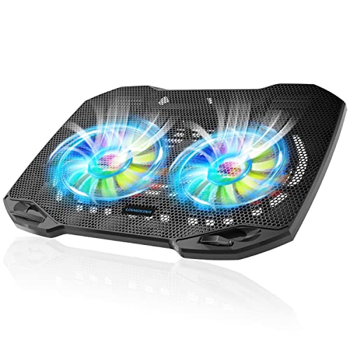 Gaming Laptop Cooler with 2 Fans and RGB 7 Color Light