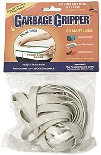Garbage Gripper Bands - Keep Trash Bags Secure and Tidy