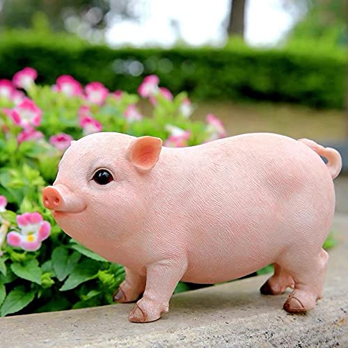 Garden Statue Baby Pig Decor