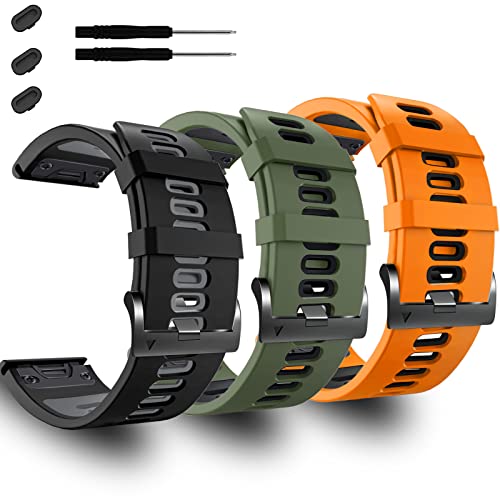 Garmin 7X Pro Watch Bands - Compatible 26mm Silicone Straps