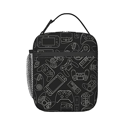 Gbuzozie Video Game Controller Background Lunch Bag