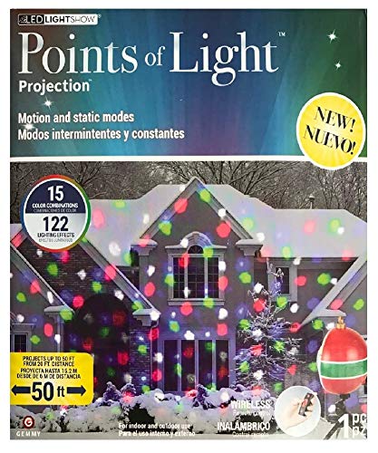 Gemmy Points of Light Projection - 15 Color Combinations