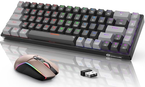 GEODMAER Wireless Gaming Keyboard and Mouse
