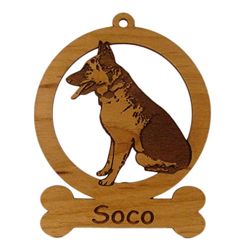 German Shepherd Ornament with Personalized Name