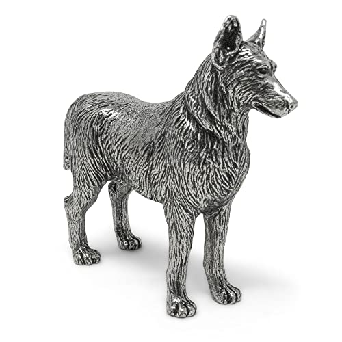 German Shepherd Pewter Dog Figurine