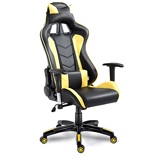 Giantex Gaming Chair Racing Style High Back PU Leather Office Chair