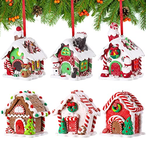 Gingerbread House Christmas Tree Ornaments Set