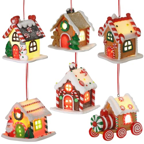 Gingerbread House Ornaments Set