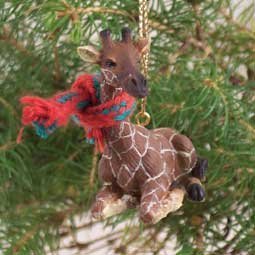 Giraffe Miniature Christmas Ornament